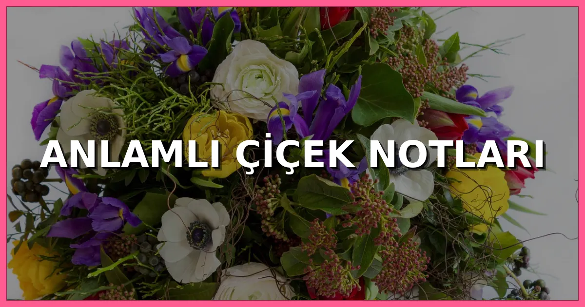 Anlamlı çiçek notları, sevgiliye, anneye, arkadaşa ve özel günlere yazılabilecek güzel çiçek kartı sözleri
